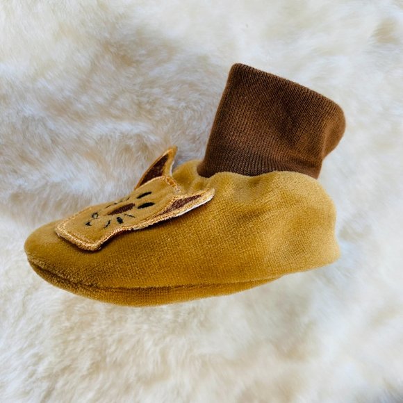 Baby Newborn Girl Sock Booties 2-pk bundle, Cat and Fruit Pattern - Picture 4 of 7